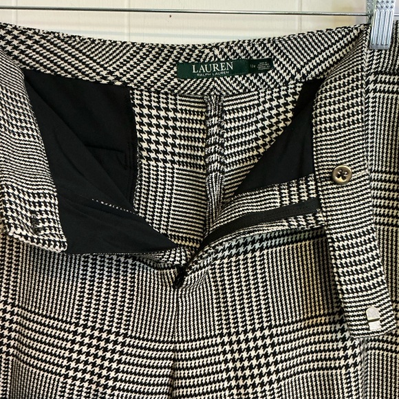 Lauren Ralph Lauren Women’s 18W Black White Glen Plaid Trousers Dress Pants - Picture 3 of 5